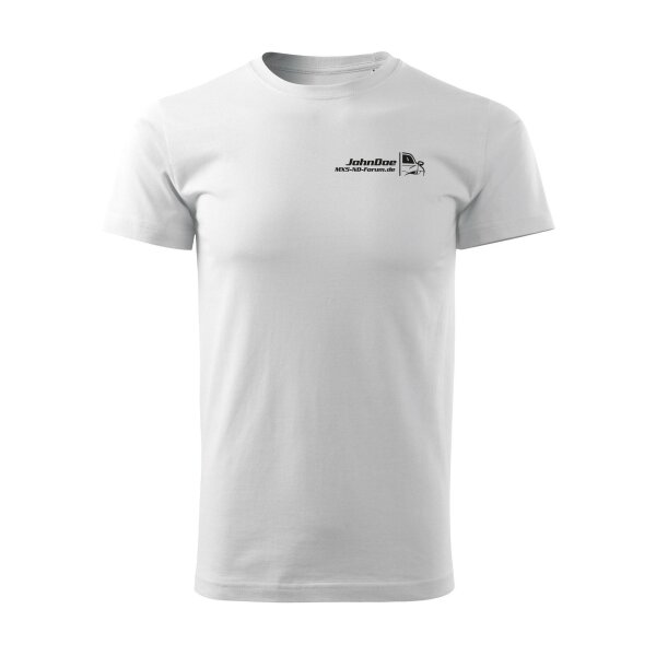 T-SHIRT ♂ | ND-FORUM | S | WEISS | VORDERSEITE | MAZDA/BASIC