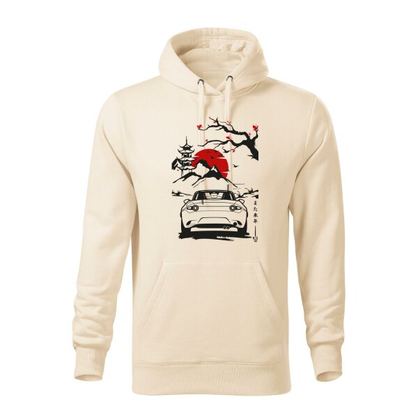 11/23 | HOODIE ♂ | NOVEMBER | XL | MANDEL | VORDERSEITE | MAZDA/MX5/ND