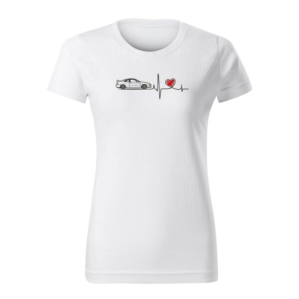 T-SHIRT ♀ | HEARTBEAT | PRELUDE | S | WEISS | VORDERSEITE | HONDA/PRELUDE