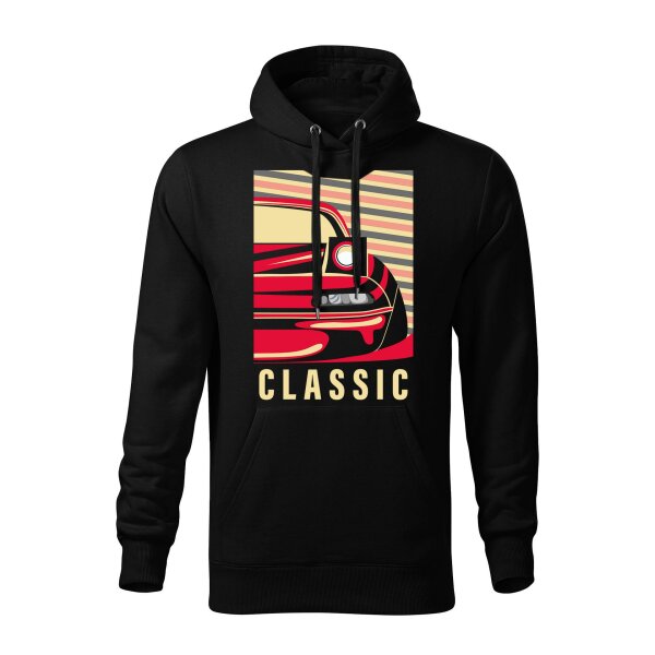 HOODIE ♂ | CLASSIC RETRO | XL | SCHWARZ | VORDERSEITE | MAZDA/MX5