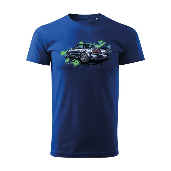 T-SHIRT ♂ | COLORSPLASH | M | MITTERNACHTSBLAU | VORDERSEITE | MAZDA/MX5/NC