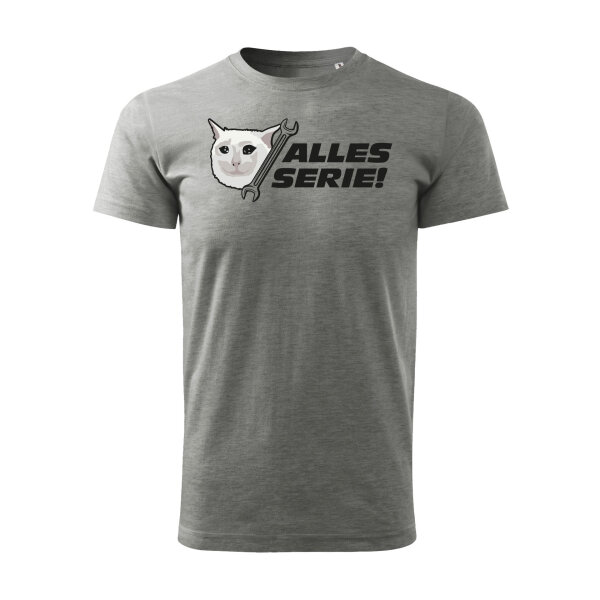 T-SHIRT ♂ | ALLES SERIE | XXL | DUNKELGRAUMELIERT | VORDERSEITE | BASIC