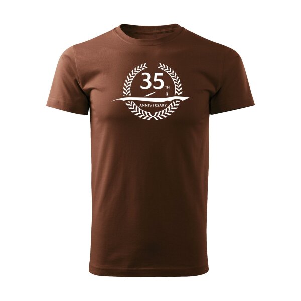 T-SHIRT ♂ | ROADSTER 35-jährigen Jubiläum | M | schokolade | Vorderseite | mazda/mx5