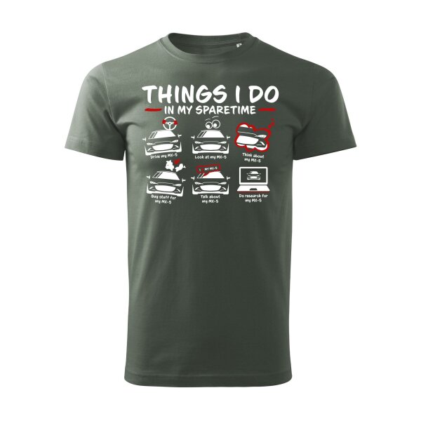 T-SHIRT ♂ | SPARETIME | M | dunklerschiefer | Vorderseite | mazda/mx5/nd