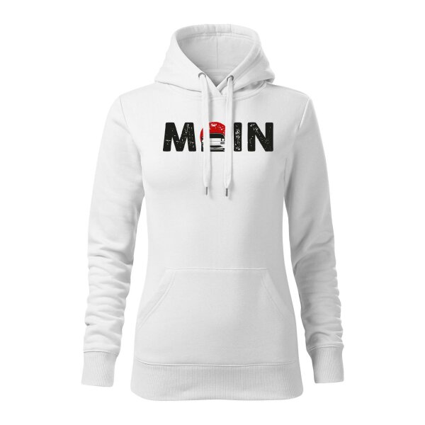 HOODIE ♀ | MOIN | S | weiss | Vorderseite | mazda/mx5/na