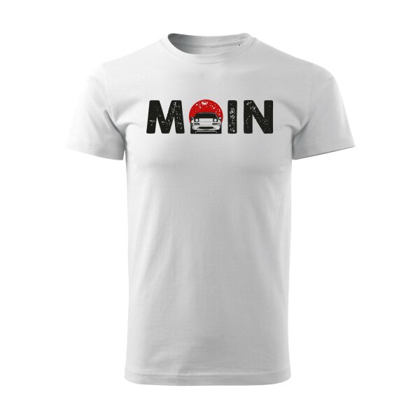 T-SHIRT ♂ | MOIN | S | weiss | Vorderseite | mazda/mx5/na