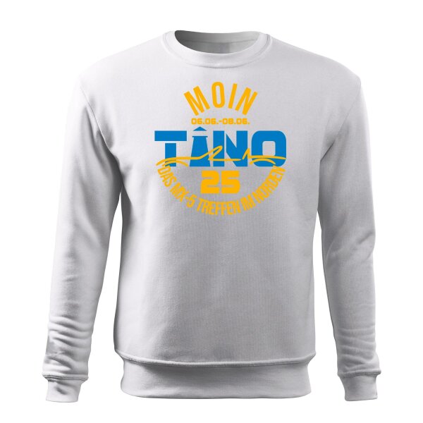 SWEATSHIRT ♂ | TINO 2025 | S | weiss | Vorderseite | mazda/mx5