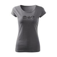 T-SHIRT ♀ | BOATNECK | CURVES | L | stahlgrau |...