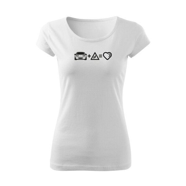 T-SHIRT ♀ | BOATNECK | CURVES | S | weiss | Vorderseite | mazda/mx5/na