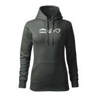 HOODIE ♀ | CURVES | XL | dunklerschiefer | Vorderseite |...