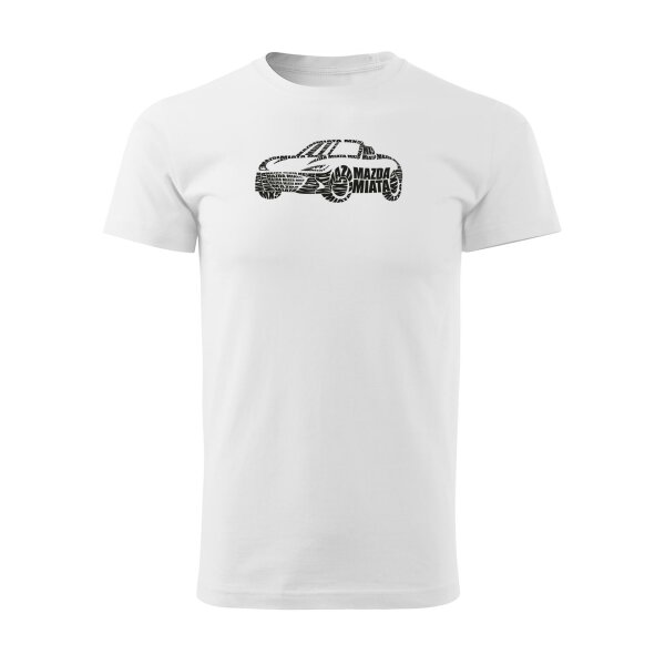 T-SHIRT ♂ | THE ND | MX-5 | S | weiss | Vorderseite | mazda/mx5