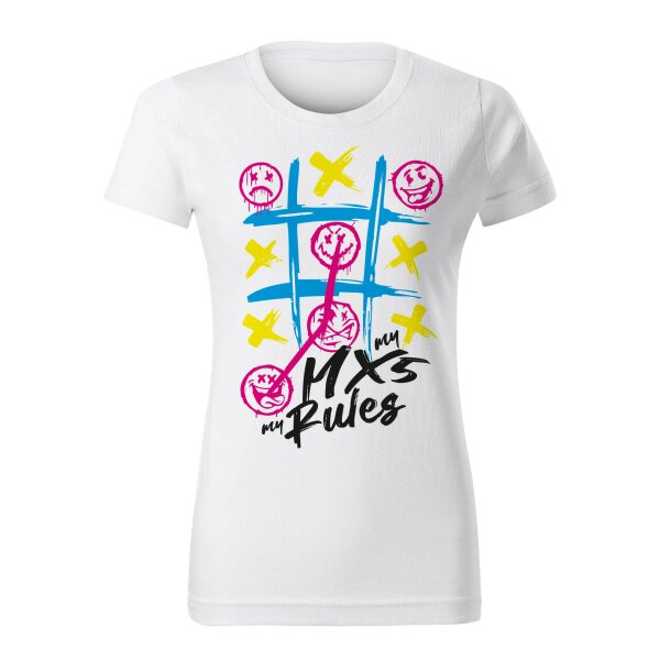 T-SHIRT ♀ | MY MX-5 - MY RULES | S | weiss | Vorderseite | mazda/mx5