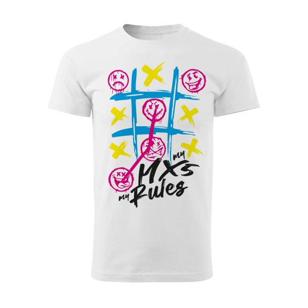 T-SHIRT ♂ | MY MX-5 - MY RULES | S | weiss | Vorderseite | mazda/mx5