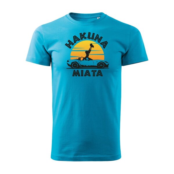 T-SHIRT ♂ | HAKUNA MIATA | Größe: L (Türkisblau) ND