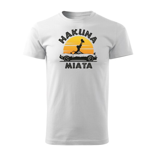 T-SHIRT ♂ | HAKUNA MIATA | Größe: M (Weiß) NC