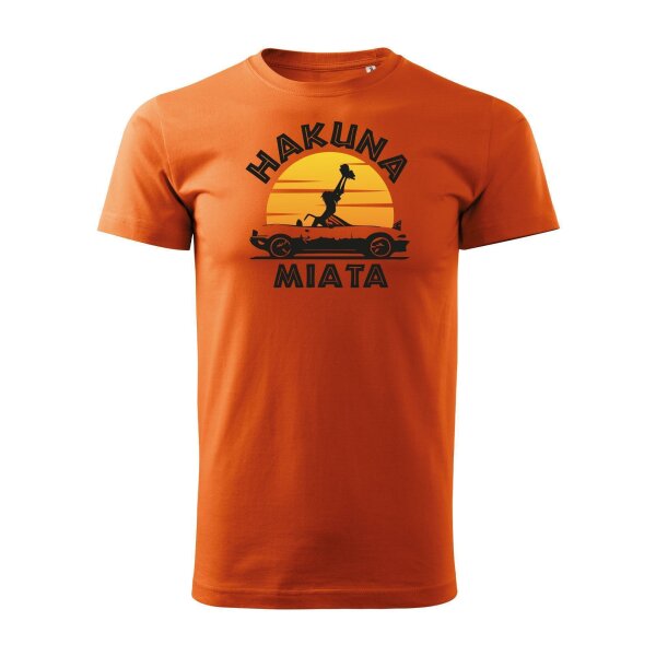 T-SHIRT ♂ | HAKUNA MIATA | Größe: XL (Orange) NA