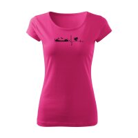 T-SHIRT ♀ | BOATNECK | HEARTBEAT - CLASSIC | XL | PURPUR...