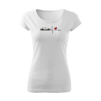 T-SHIRT ♀ | BOATNECK | HEARTBEAT - CLASSIC | L | WEISS |...