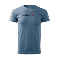 T-SHIRT ♂ | HEARTBEAT - CLASSIC | M | DENIM | VORDERSEITE...